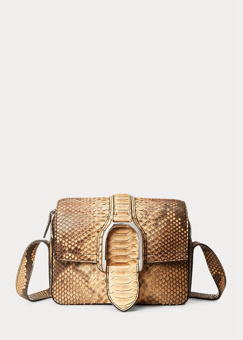 Bolso Ralph Lauren Mujer Python Welington Crossbody Chile Kaki ZHODQ-1962